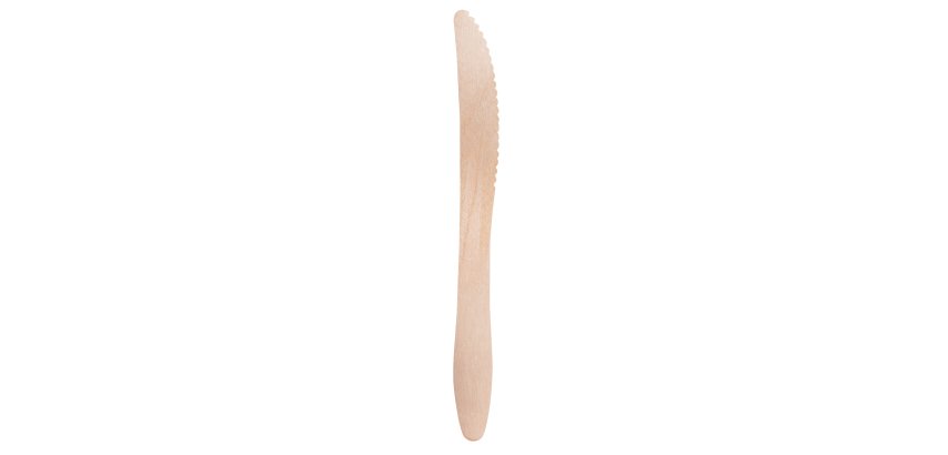 Coltello monouso in legno - 16,5 cm - Signor Bio - conf. 100 pezzi