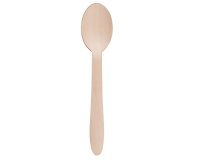 Cucchiaio monouso in legno - 16,5 cm - Signor Bio - conf. 100 pezzi