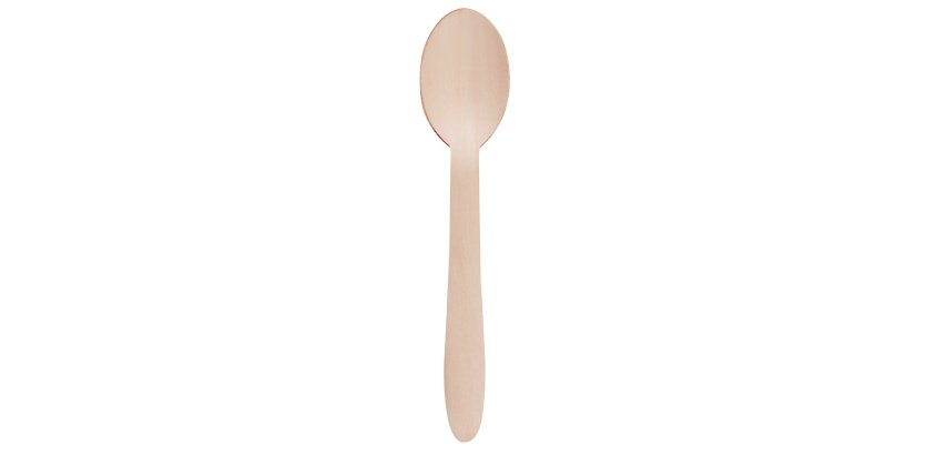 Cucchiaio monouso in legno - 16,5 cm - Signor Bio - conf. 100 pezzi
