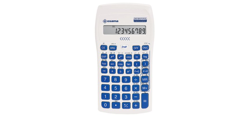 Calcolatrice scientifica OS 134/10 BeColor - bianco - tasti blu - Osama
