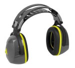 Cuffia antirumore Interlagos2 - SNR 29 dB - ABS/gomma piuma/POM - grigio/giallo - Deltaplus