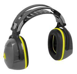 En_casco antiruido deltaplus con orejeras ajustable en altura norma snr 30 db color gris-negro