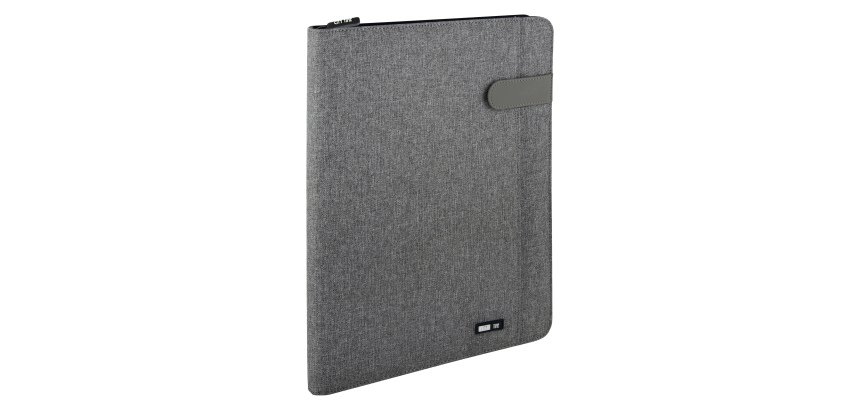 Portablocco Flap - tessuto - grigio - A4 - City Time
