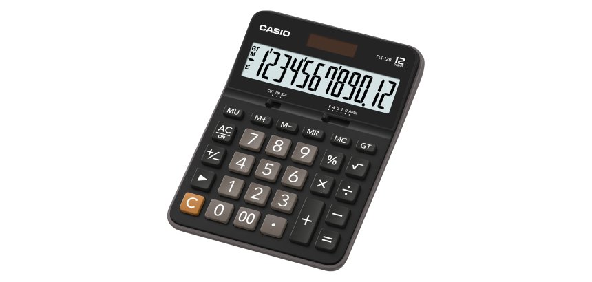 Calcolatrice da tavolo DX-12B - 12 cifre - nero - Casio