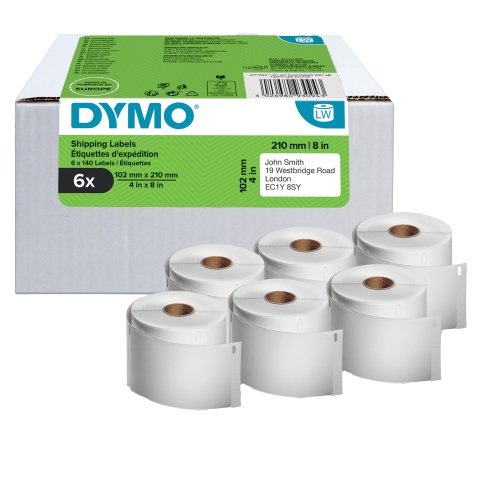 Etichette LW DHL solo per LW5XL - 102mmx210mm - 6 Rotoli - DYMO