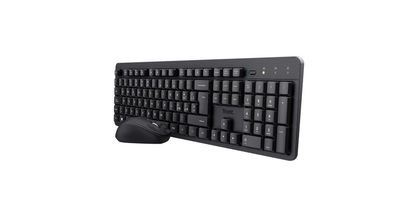 Trust TKM-360 keyboard Mouse included Office RF Wireless QWERTY Italian Black