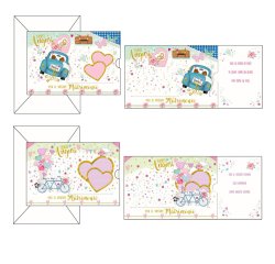 Biglietto auguri Matrimonio - 11,7 x 17 cm - 4 soggetti assortiti - Kartos