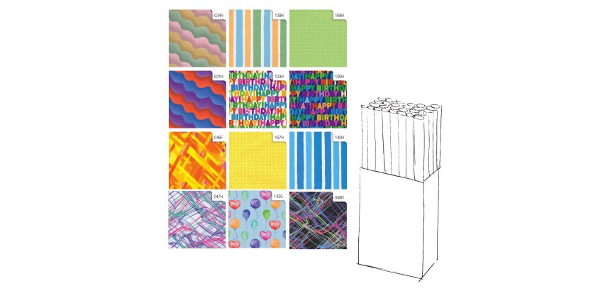 Rotolo carta regalo Raso Colors - 2 x 0,70 m - Rex Sadoch