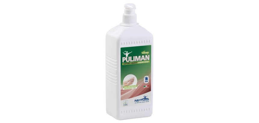 Sapone liquido Puliman Ecolabel - con dosatore - 1 L - Nettuno