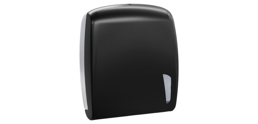 Dispenser asciugamani Skin carbon - piegati a C e Z - 34,5 x 11,2 x 30,6 cm - 450 fogli - nero  - Mar Plast