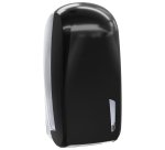 Dispenser carta igienica Skin Carbon - interfogliata - piegata a V e Z - 32,8 x 13,5 x 16,5 cm - 550/450 fogli - nero - Mar Plast