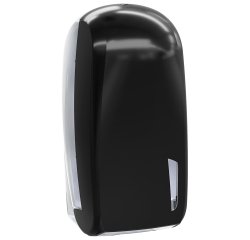 Dispenser carta igienica Skin Carbon - interfogliata - piegata a V e Z - 32,8 x 13,5 x 16,5 cm - 550/450 fogli - nero - Mar Plast