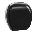 Dispenser carta igienica Skin Carbon rotolo Mini Jumbo - 29,6 x 13,5 x 27,7 cm - rotolo diametro 24 cm - nero - Mar Plast