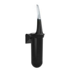 Portascopino da parete Skin - 38,6 x 11,3 x 9,3 cm - nero Carbon - Mar Plast
