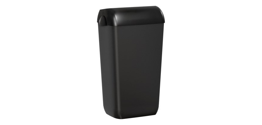 Cestino gettacarte Skin - con coperchio - 54,5 x 22,5 x 33,5 cm - 23 L - nero Carbon - Mar Plast