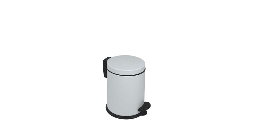 Pattumiera a pedale New Bin Basic - 3 L - metallo verniciato - bianco - Medial