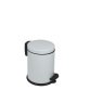 Pattumiera a pedale New Bin Basic - 3 L - metallo verniciato - bianco - Medial International