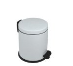 Pattumiera a pedale New Bin Basic - 5 L - metallo verniciato - bianco - Medial