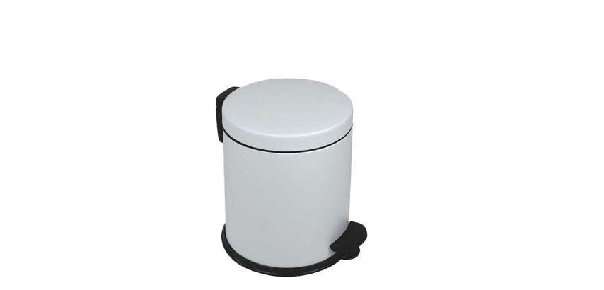 Pattumiera a pedale New Bin Basic - 5 L - metallo verniciato - bianco - Medial