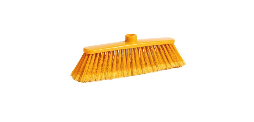 Scopa Alma - per interni - giallo - 33 x 7,5 x 11,5cm - PPL/PVC - PerfettoFactory