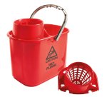 Secchio Polar - con strizzatore - 15 L - rosso -  30 x 27 x 37 cm - PerfettoFactory