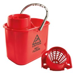 Secchio Polar - con strizzatore - 15 L - rosso -  30 x 27 x 37 cm - PerfettoFactory