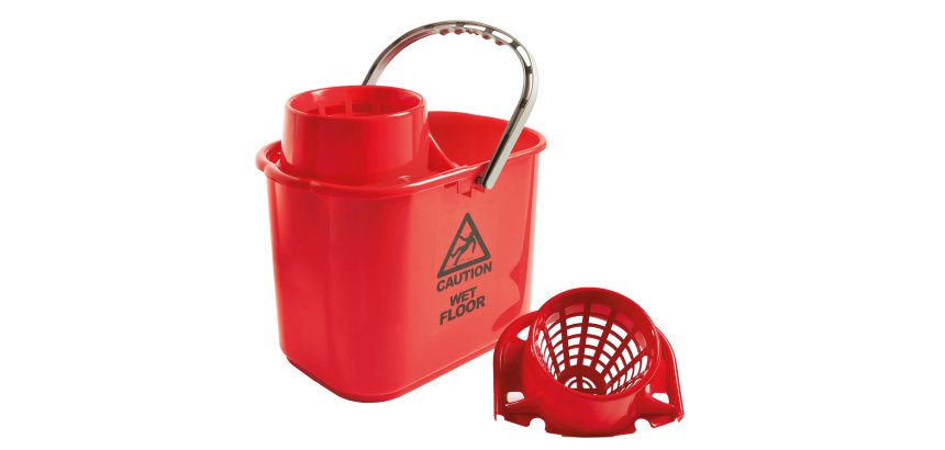 Secchio Polar - con strizzatore - 15 L - rosso -  30 x 27 x 37 cm - PerfettoFactory