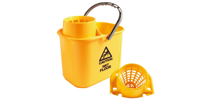 Secchio Polar - con strizzatore - 15 L - giallo - PerfettoFactory