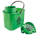 Secchio Polar - con strizzatore - 15 L - verde - Perfetto