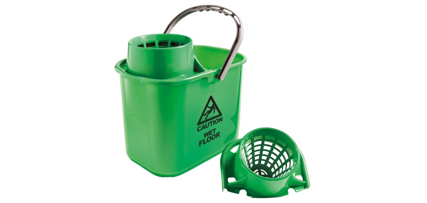Secchio Polar - con strizzatore - 15 L - verde - Perfetto