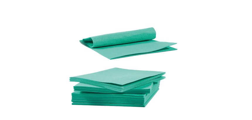 Panno multiuso Omni - 40 x 38 cm - TNT - verde - Perfetto - conf. 10 pezzi