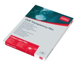 Lucido per stampanti laser color - A4 - 100 micron - Nobo - conf. 50 pezzi