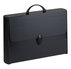 Valigetta polionda Total Black - 28 x 43 cm - dorso rigido 8,5 cm - PPL - nero - Favorit