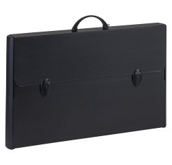 Valigetta polionda Total Black - 37 x 60 cm - dorso rigido 5 cm - PPL - nero - Favorit