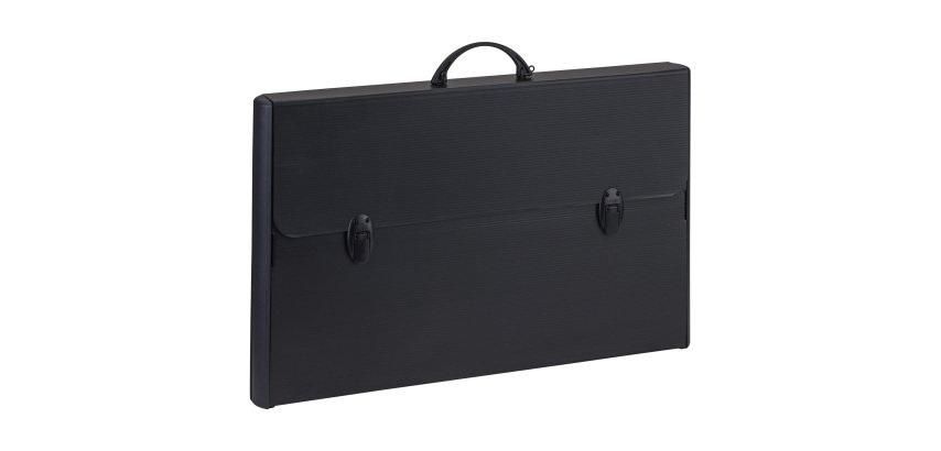 Valigetta polionda Total Black - 37 x 60 cm - dorso rigido 5 cm - PPL - nero - Favorit