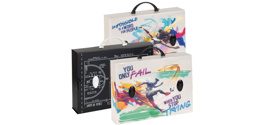 Valigetta polionda Sport - 27 x 37,5 cm - dorso 8 cm - fantasie assortite - Favorit