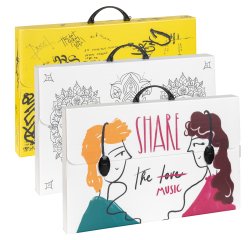 Valigetta polionda Smart - 36,5 x 56,5 cm - dorso 5,5 cm - fantasie assortite - Favorit