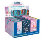 Astuccio 3 zip Candy collection - 19,5 x 7,5 x 12,9 cm - tessuto - fantasie assortite - Giotto