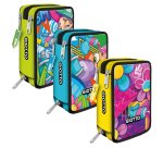 Astuccio 3 zip Young Street collection - 19,5 x 7,5 x 12,9 cm - PL - fantasie assortite - Giotto