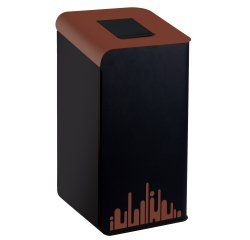 Gettacarte Rubik Evo - per raccolta differenziata - 80 L - marrone - Medial