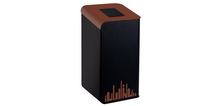 Gettacarte Rubik Evo - per raccolta differenziata - 80 L - marrone - Medial