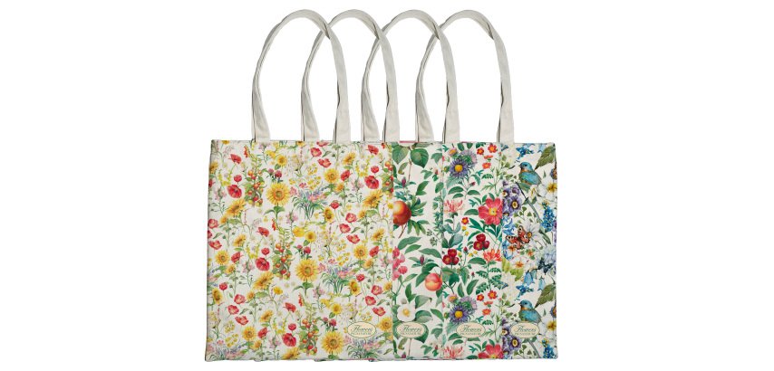 Shopper Nature Flowers - 42x38,5 cm - eco cotone - fantasie assortite - Pigna