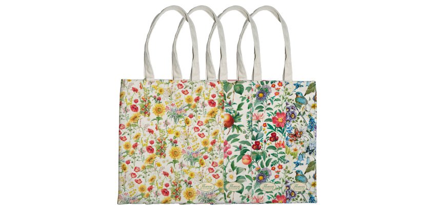Shopper Nature Flowers - 42x38,5 cm - eco cotone - fantasie assortite - Pigna