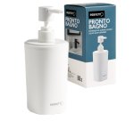 Dispenser sapone liquido Pronto Bagno - diametro 8 cm - 450 ml - PPL - bianco - Perfetto