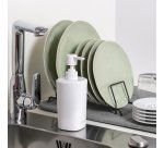 Dispenser sapone liquido Pronto Bagno - diametro 8 cm - 450 ml - PPL - bianco - Perfetto