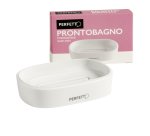 Portasapone Pronto Bagno - 12,5 x 8 x 2,5 cm - PPL - bianco - Perfetto