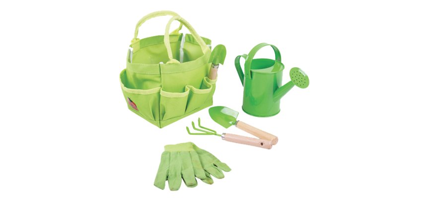 Borsa con 5 attrezzi da giardinaggio bambino - Cwr