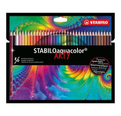 Pastelli Arty Aquacolor - colori assortiti - Stabilo - astuccio 36 pezzi