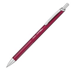 Penna roller EnerGel Metal Slim - punta 0,7 mm - fusto rosso - Pentel