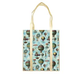 Shopper con manici - fantasia Air Ballons - 35 x 40 x 8 cm - carta lavabile 100 gr - Kartos